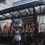 Protesta frente a la Secretaría de Trabajo en defensa del empleo y la justicia social
