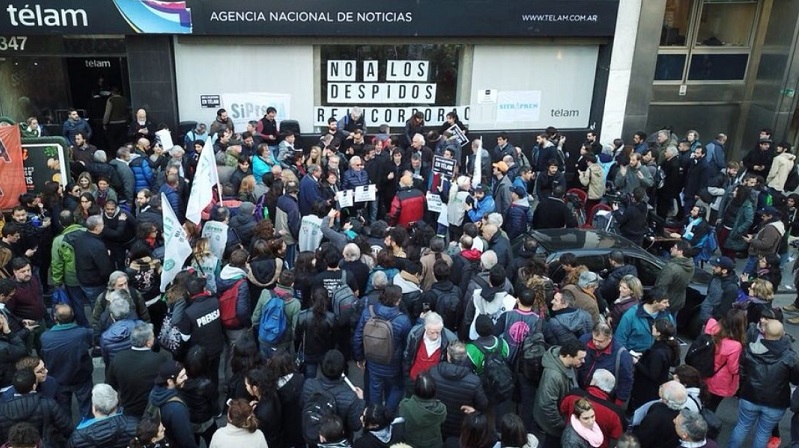 El Grito por la Recuperación de TELAM en Buenos Aires